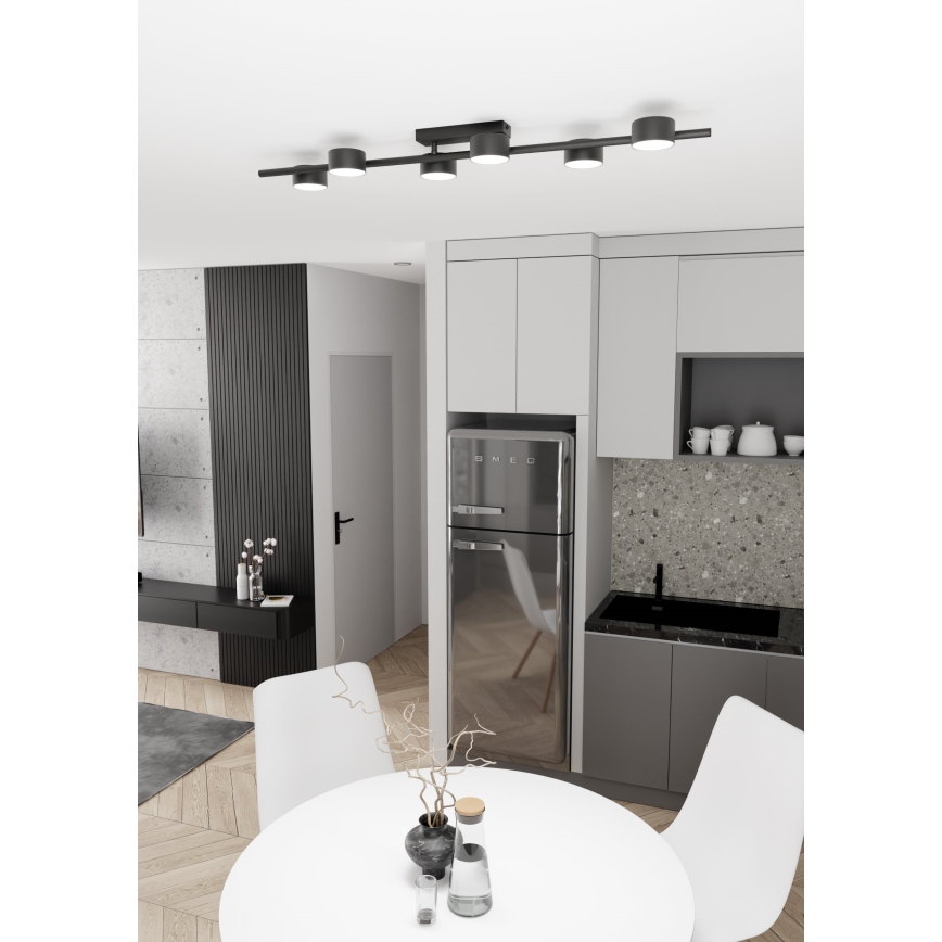 Plafón BET 6xGX53/12W/230V negro