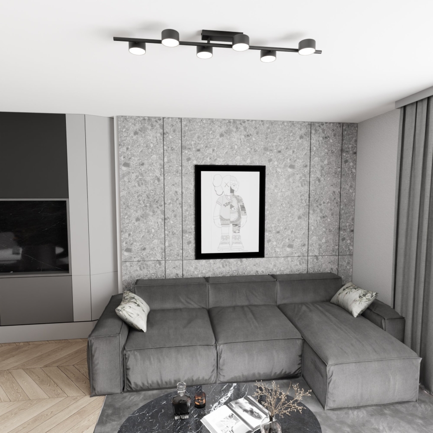 Plafón BET 6xGX53/12W/230V negro