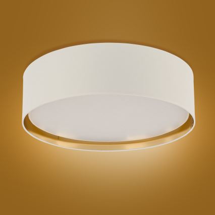 Plafón BILBAO 4xE27/15W/230V d. 60 cm blanco/dorado