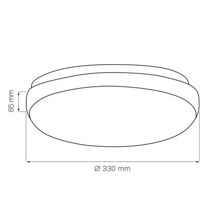 Plafón BOGDAN 2xE27/20W/230V diá. 33 cm blanco