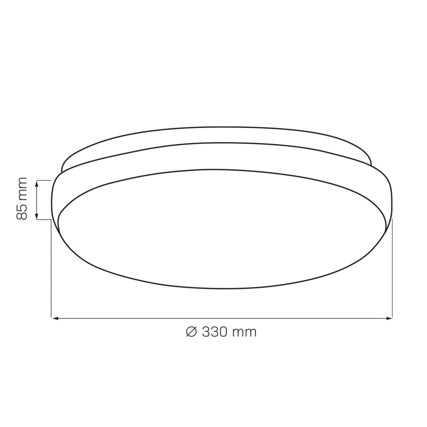 Plafón BOGDAN 2xE27/20W/230V diá. 33 cm blanco
