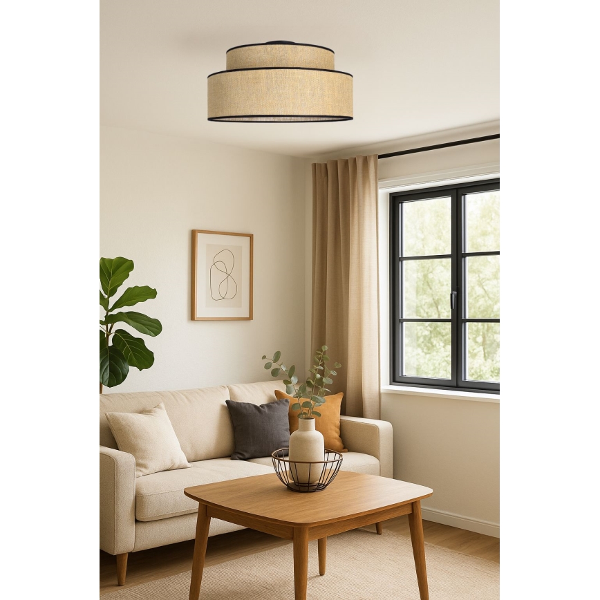 Plafón BOHO 1xE27/60W/230V beige