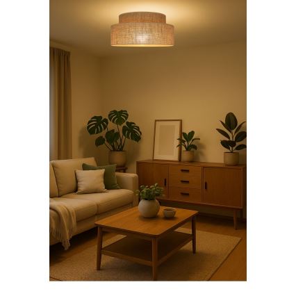Plafón BOHO 1xE27/60W/230V beige