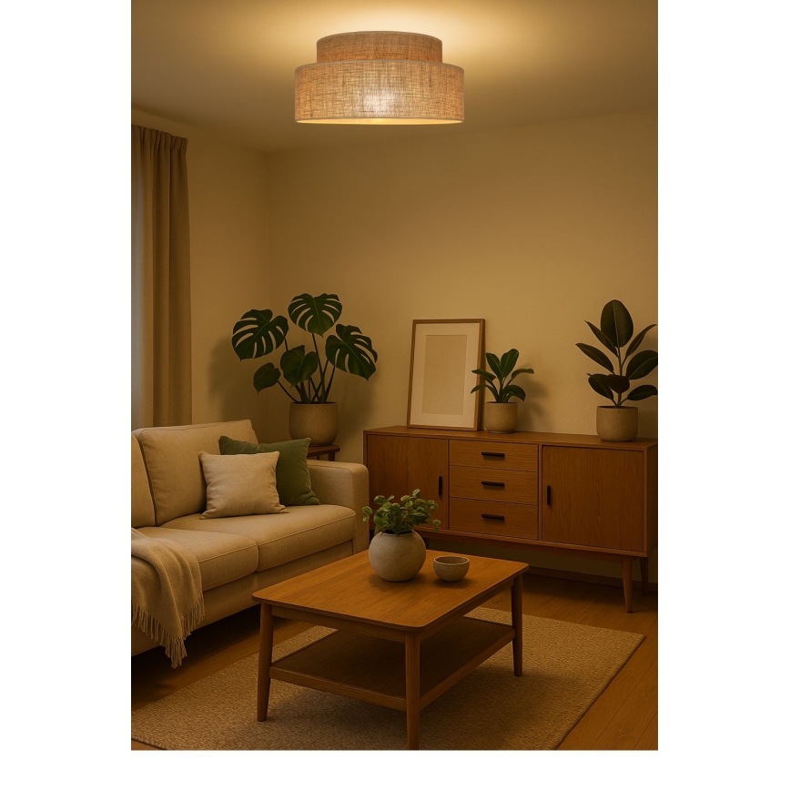 Plafón BOHO 1xE27/60W/230V beige