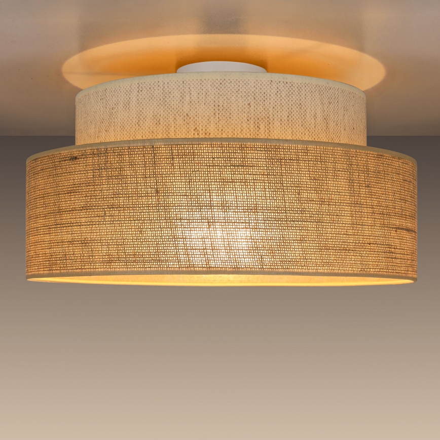 Plafón BOHO 1xE27/60W/230V color crema/beige