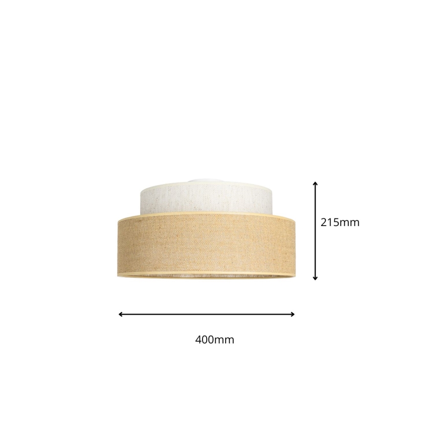 Plafón BOHO 1xE27/60W/230V color crema/beige