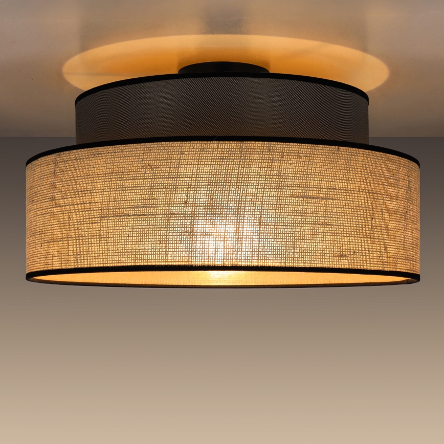 Plafón BOHO 1xE27/60W/230V marrón/beige