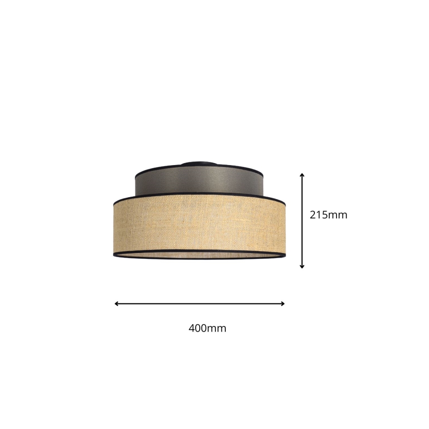 Plafón BOHO 1xE27/60W/230V marrón/beige