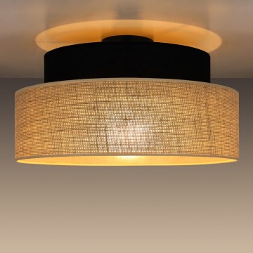 Plafón BOHO 1xE27/60W/230V negro/beige