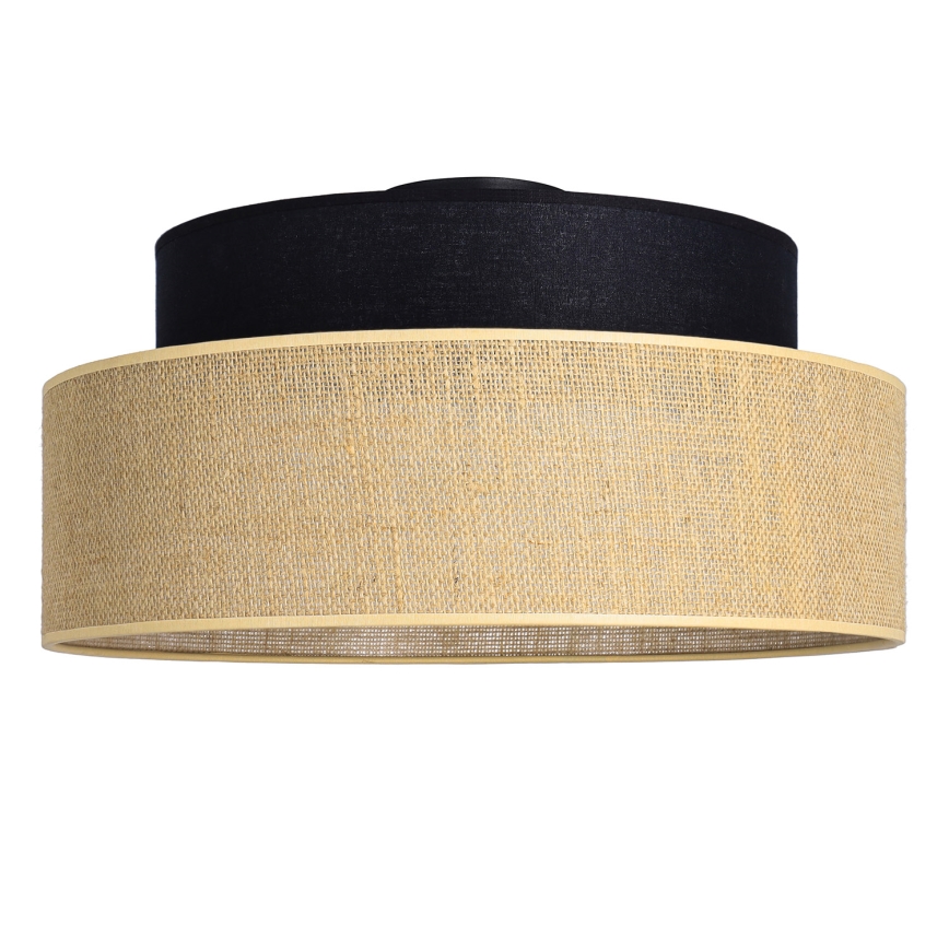 Plafón BOHO 1xE27/60W/230V negro/beige