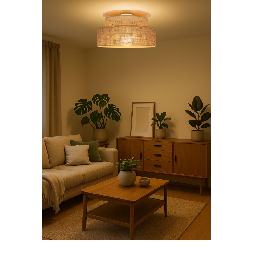 Plafón BOHO 1xE27/60W/230V ratán