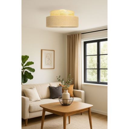 Plafón BOHO 1xE27/60W/230V ratán