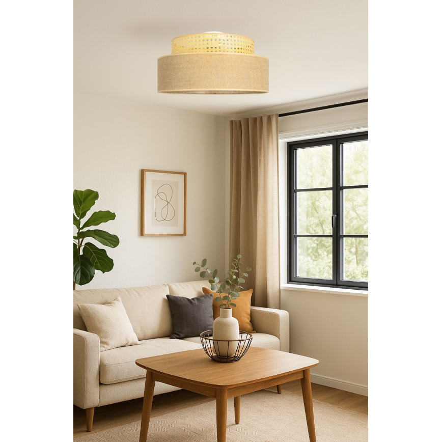 Plafón BOHO 1xE27/60W/230V ratán
