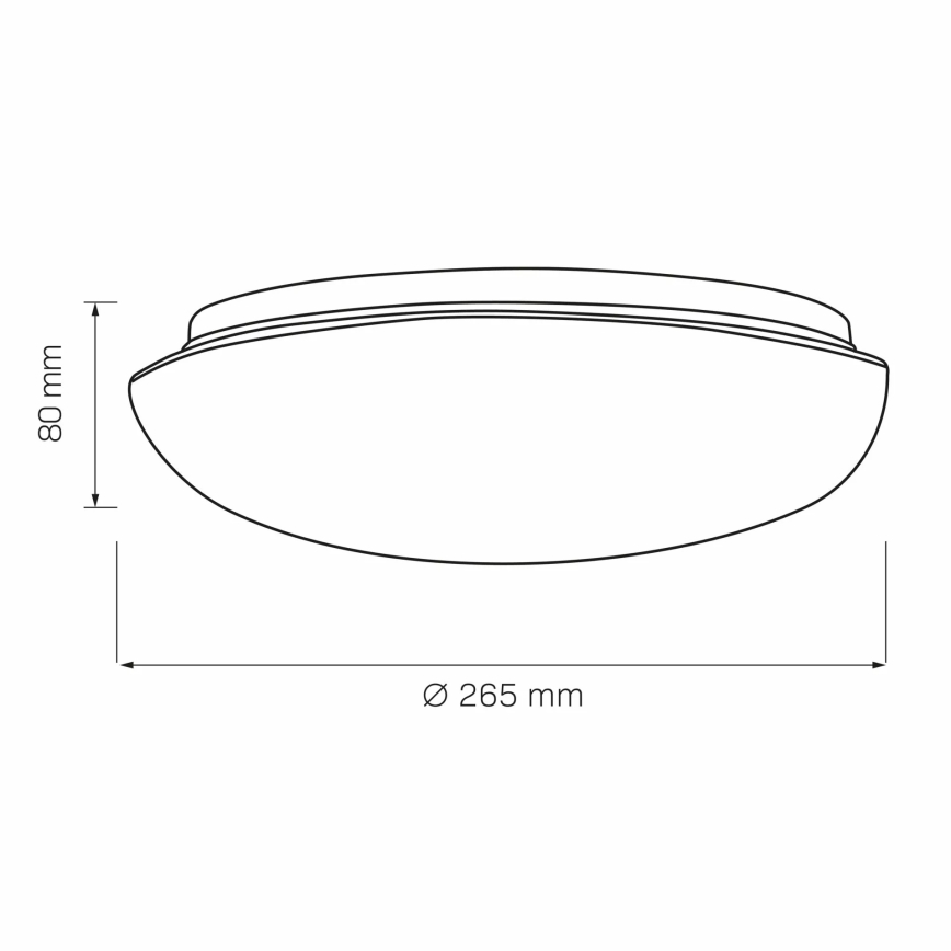 Plafón BONIFACY 1xE27/20W/230V diá. 26,5 cm blanco