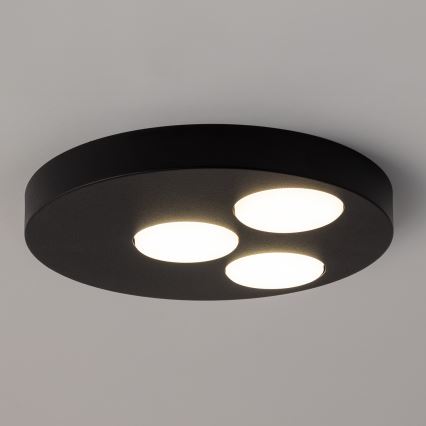 Plafón BROS 3xGX53/12W/230V negro