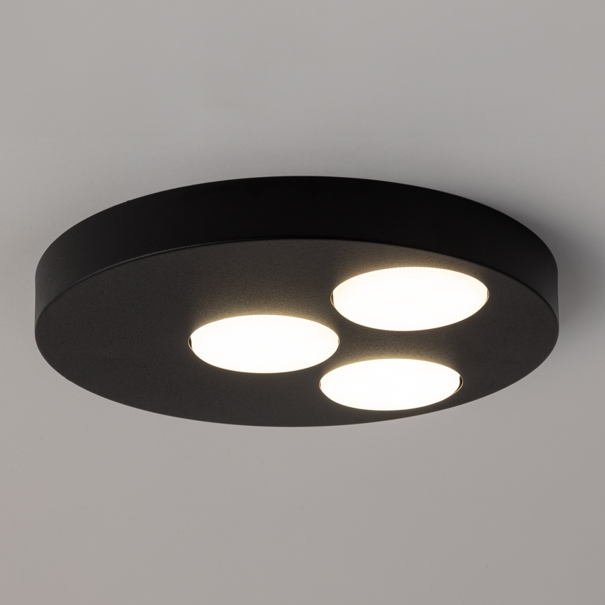 Plafón BROS 3xGX53/12W/230V negro