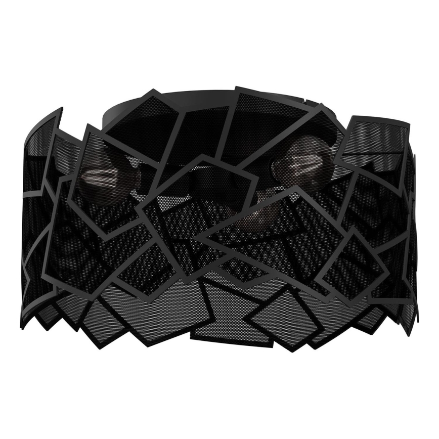 Plafón CAMO 3xE27/15W/230V negro