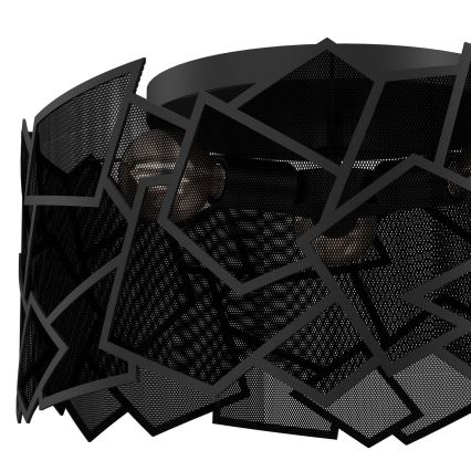Plafón CAMO 3xE27/15W/230V negro