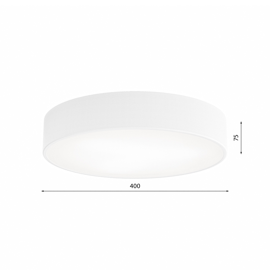 Plafón CLEO 3xE27/24W/230V diá. 40 cm blanco