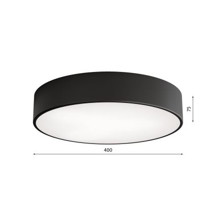 Plafón CLEO 3xE27/24W/230V diá. 40 cm negro