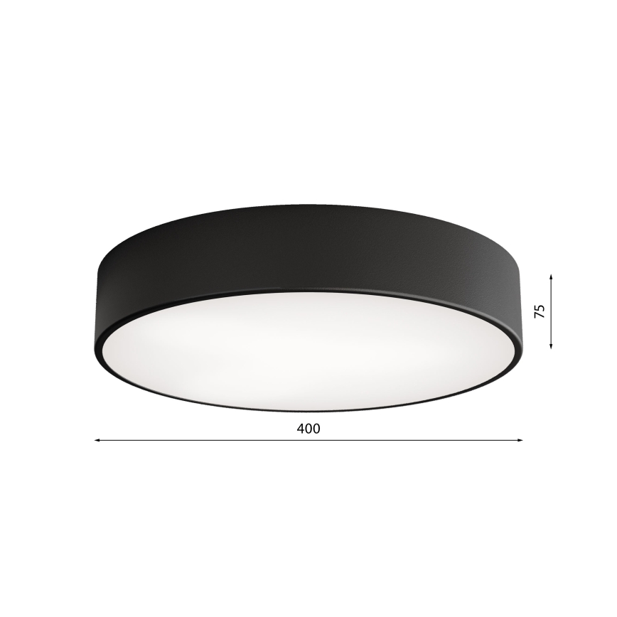 Plafón CLEO 3xE27/24W/230V diá. 40 cm negro