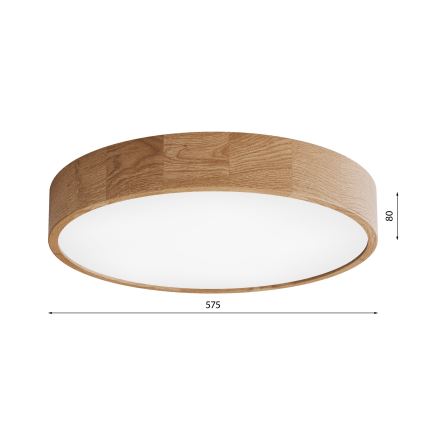 Plafón CLEO 5xE27/24W/230V diá. 57,5 cm roble