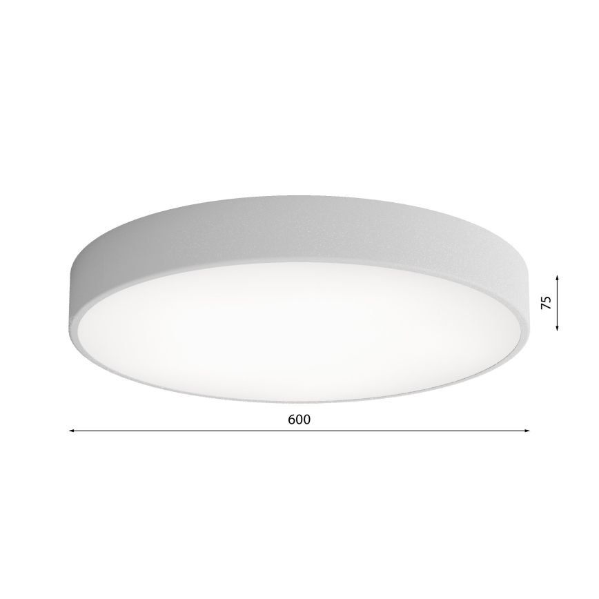 Plafón CLEO 5xE27/24W/230V diá. 60 cm gris