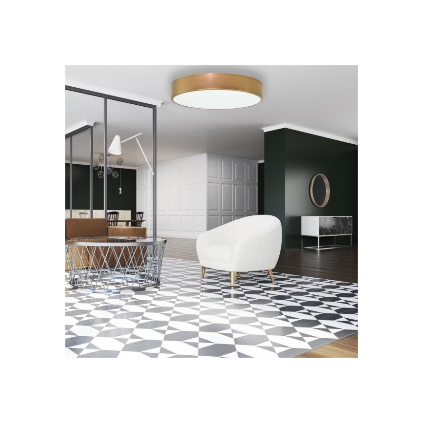 Plafón CLEO 6xE27/24W/230V diá. 78 cm dorado