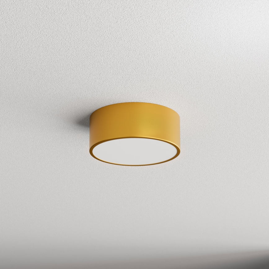 Plafón con sensor CLEO 1xE27/40W/230V diámetro 20 cm dorado