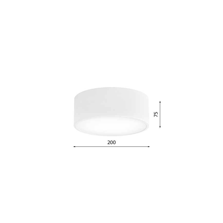 Plafón con sensor CLEO 1xE27/40W/230V ø 20 cm blanco