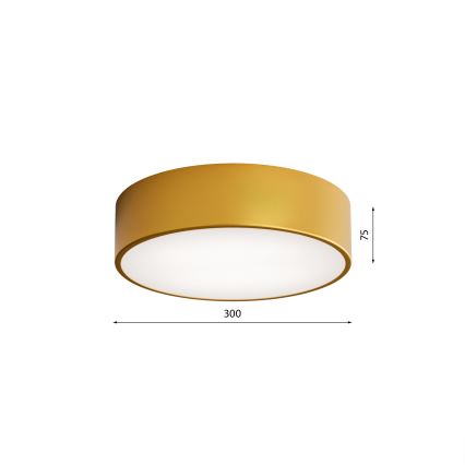 Plafón con sensor CLEO 2xE27/24W/230V diámetro 30 cm dorado