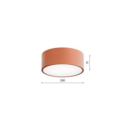 Plafón de baño CLEO 1xE27/24W/230V diá. 20 cm cobre IP54