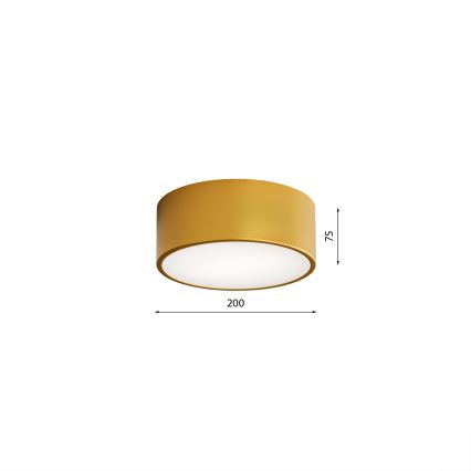 Plafón de baño CLEO 1xE27/24W/230V diá. 20 cm dorado IP54