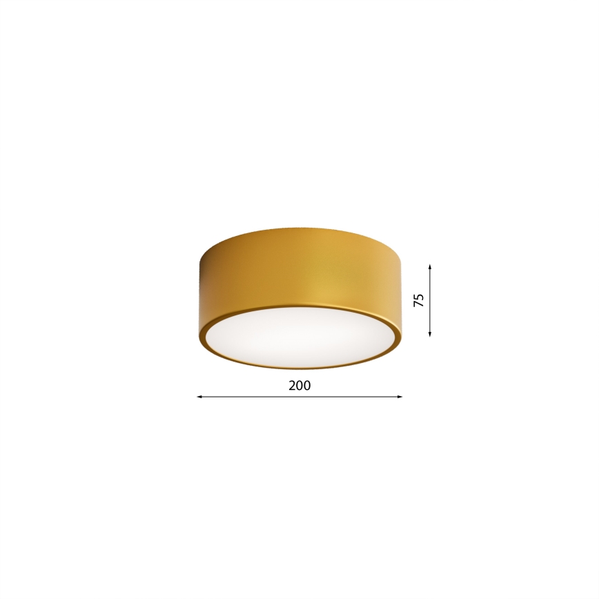 Plafón de baño CLEO 1xE27/24W/230V diá. 20 cm dorado IP54