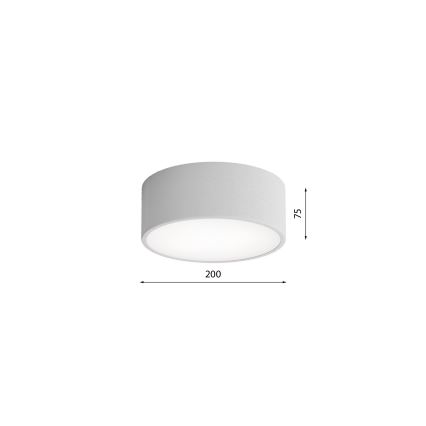 Plafón de baño CLEO 1xE27/24W/230V diá. 20 cm gris IP54