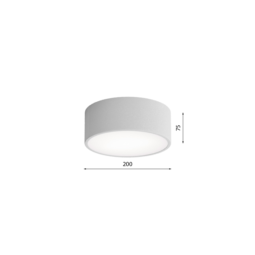 Plafón de baño CLEO 1xE27/24W/230V diá. 20 cm gris IP54