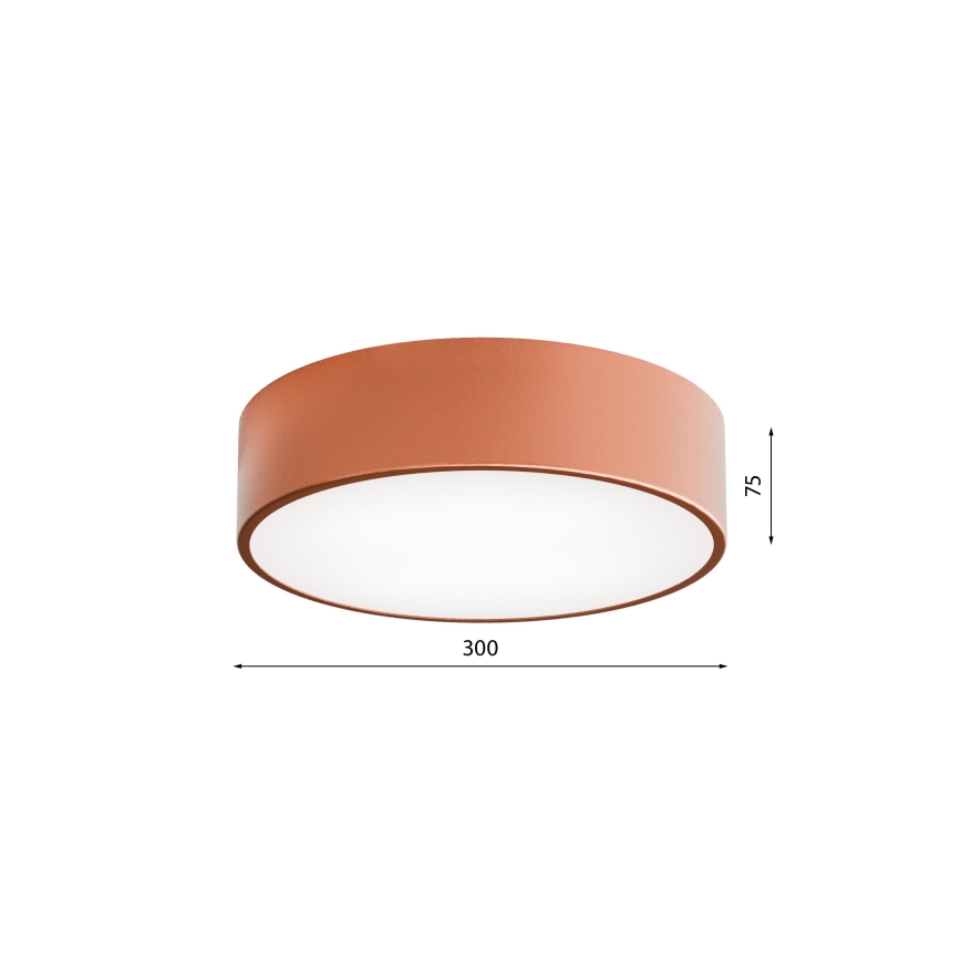 Plafón de baño CLEO 2xE27/24W/230V diá. 30 cm cobre IP54