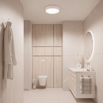 Plafón de baño CLEO 3xE27/24W/230V diá. 40 cm blanco IP54