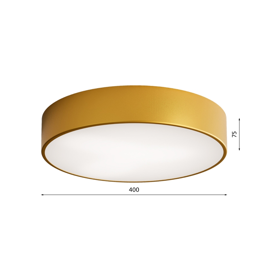 Plafón de baño CLEO 3xE27/24W/230V diá. 40 cm dorado IP54