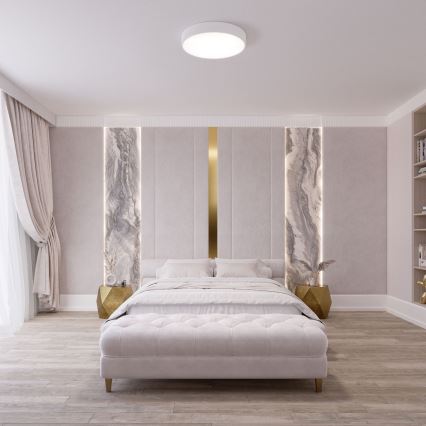 Plafón de baño CLEO 4xE27/24W/230V diá. 50 cm blanco IP54