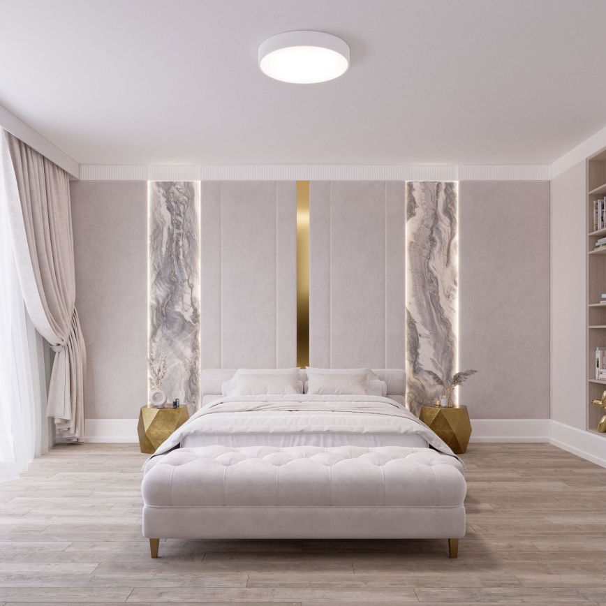 Plafón de baño CLEO 4xE27/24W/230V diá. 50 cm blanco IP54