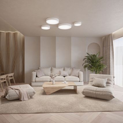 Plafón de baño CLEO 4xE27/24W/230V diá. 50 cm blanco IP54