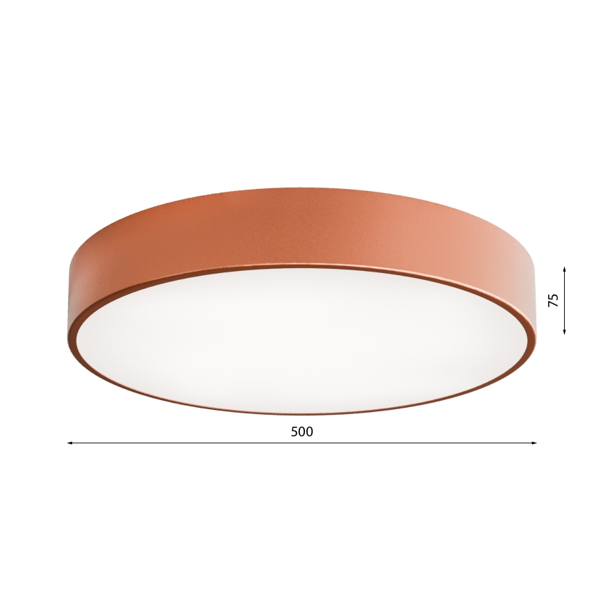 Plafón de baño CLEO 4xE27/24W/230V diá. 50 cm cobre IP54