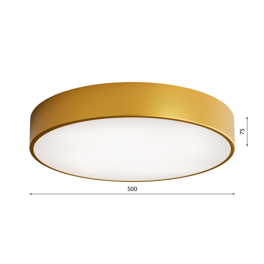 Plafón de baño CLEO 4xE27/24W/230V diá. 50 cm dorado IP54