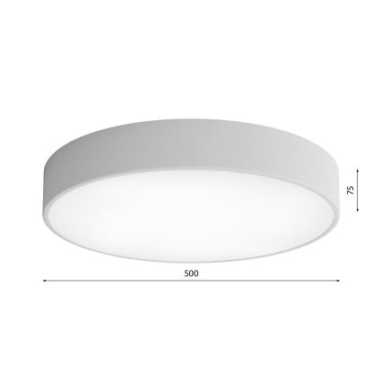 Plafón de baño CLEO 4xE27/24W/230V diá. 50 cm gris IP54