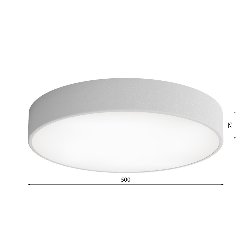 Plafón de baño CLEO 4xE27/24W/230V diá. 50 cm gris IP54