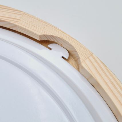 Plafón de baño NATURAL 3xE27/15W/230V IP54 pino ø 37 cm - FSC Certificado