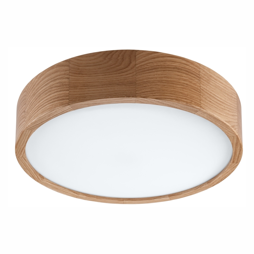 Plafón de baño OAK 3xE27/15W/230V roble ø 37 cm IP54 - FSC Certificado
