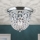 Plafón de cristal PLAFOND 1xE27/40W/230V diá. 26 cm cromo brillante