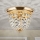 Plafón de cristal PLAFOND 1xE27/40W/230V diá. 26 cm dorado